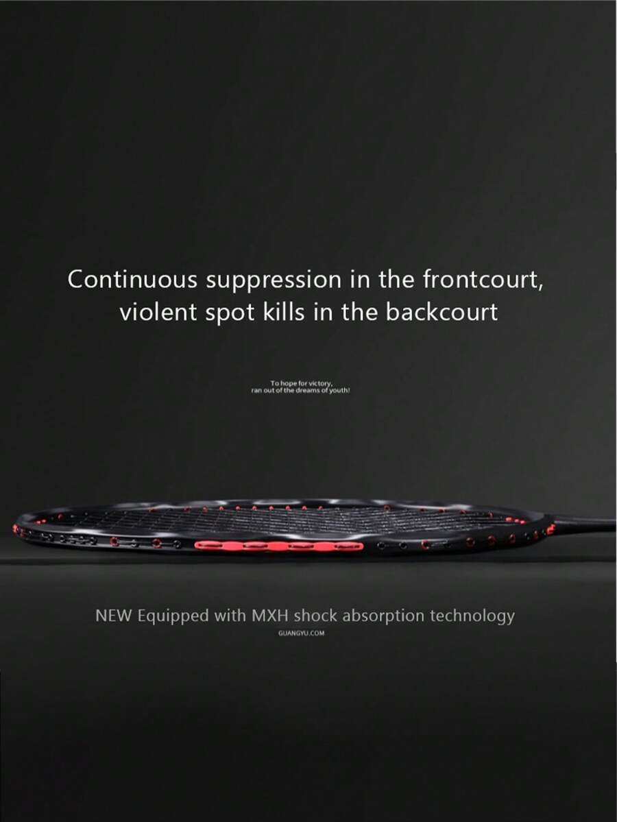 ALPSPORT V5 PRO Full Carbon Badminton Racket - Ultralight 5U Wave-Shaped Aerodynamic Frame, Offensive And Defensive Balanced, Pre-Strung With Grip Tape, 22-30lb Tension (Default 24lb) - Professional Competition & Training Racket