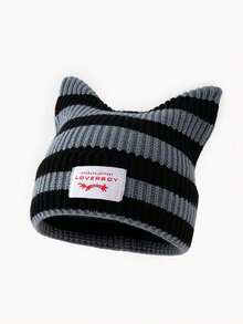 1 pieza Gorro de punto con orejeras de piel sintética para mujer, adecuado para uso diario en otoño/invierno - C - Ver 3