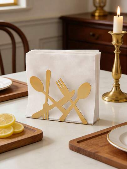 Minimalistisch design & multifunctionele woondecoratie | Servettenhouder - Verticale servettenhouder in Scandinavische stijl van ijzer voor op het bureau, eenvoudige decoratie voor servetten in de eetkamer, multifunctionele decoratie voor de eet- en woonkamer, creëert een warme sfeer aan tafel | Geschikt voor gezinnen die van de Scandinavische stijl houden