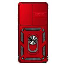 360 Rotating Ring Holder Lens Protection Phone Case, Anti-Drop Shockproof Phone Cover Compatible With Apple 11/12/13/14/15/16 Pro Max, Galaxy S22/23/24/25+ Ultra, A04/A05/A14/A15/A24/A25/A34/A54/A56/A36/A26 - Red - View 10