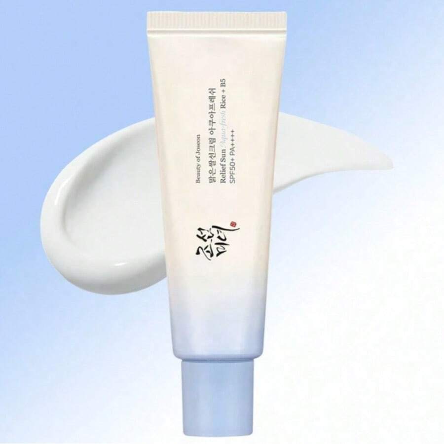 Beauty Of Joseon Relief Sun Aqua-Fresh Rice + B5 SPF50+ PA++++ Sunscreens 1.69oz/50ml Refreshing Lightweight Hydrating, UV Sun Protection, Girlfriend Wife Mom Friend Birthday Gift, Best Selling Sunscreen, Summer Essential, Outdoor Necessary, Summer Vacation, Good For Oil Skin, For All Skin Type, Korean Sunscreen, K-Beauty, Kbeauty, - 白色 - 查看 1