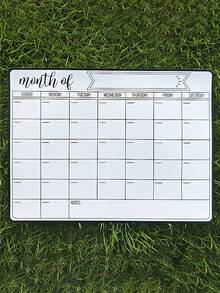 1个磁性冰箱白板留言板，包含可擦写软白板贴纸，月度厨房计划设计，适用于厨房、冰箱、家庭门上可书写留言板 - A - 查看 10