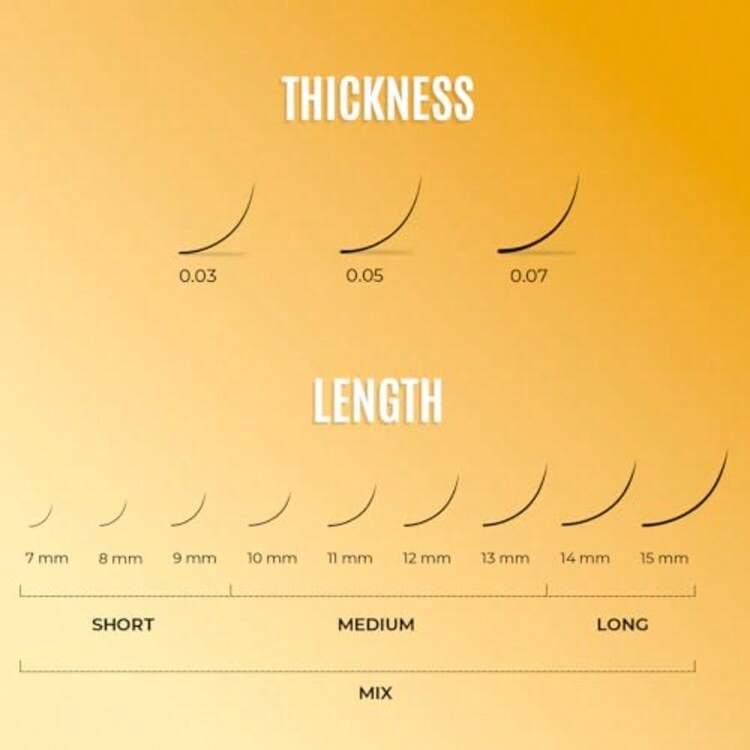 Set de Pestañas de Volumen Easy Fan con Curva B, Bandeja de 16 Filas para Efecto 3D 4D 5D 6D 7D y 10D, Insumos Profesionales para Lashistas - MEZCLA 1013 mm - Añade 5