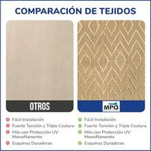 Malla SombraMPQ Mallas Sora Toldo Monofilamento 90-3.7x5m ige - Cintas de Refuerzo y Oillo - teccion UV Perfecto para Patios ardin Coceras Exteres Vela-Reente al Sol y al Desgastesun shade cloth - Beis - Ver 5