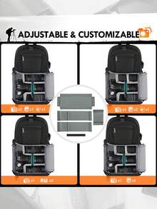 NEWHEY Camera Bag, DSLR/SLR/Mirrorless Cameras Case Small Waterproof Camera Sling Bag Crossbody Bags For Photographers With Tripod Holder Compatible With Canon/Nikon/ - Multicolor - View 8