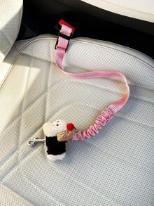 1 pieza Correa de para perro en el auto con cinta reflectante, correa elástica y retráctil para sujetar mascotas en el auto - A - Ver 1