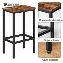 Juego de mesa de comedor con sillas, mesa de bar y juego de sillas - Negro - Ver 7