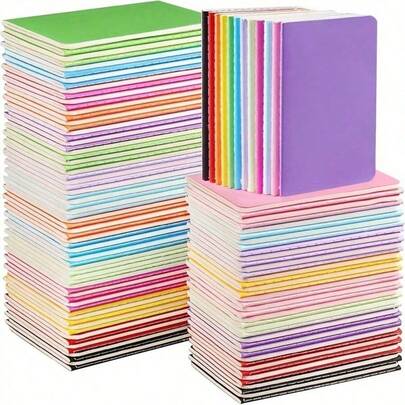 10pcs Mini Lined Notebooks, Multi-Color Portable Memo Pads Suitable For Notebooks, School Supplies And Office Supplies, Small Gifts, Pocket Notebooks - Small Soft Cover Notebooks In Assorted Colors (Pink, Purple, Blue, Green, Yellow, Orange, Red, Black, White) - Great For School, Office Or Diary, School Notebooks, School Supplies, Fun Design, Durable Cover