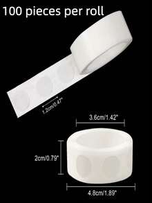 100/300/500pcs Transparent Glue Dots (100pcs/Roll), Removable Double-Sided Glue Dots Tape, 12mm Diameter, For Scrapbooking, Party, Wedding, Balloon Decoration, Suitable For Home Use - Clear - View 14