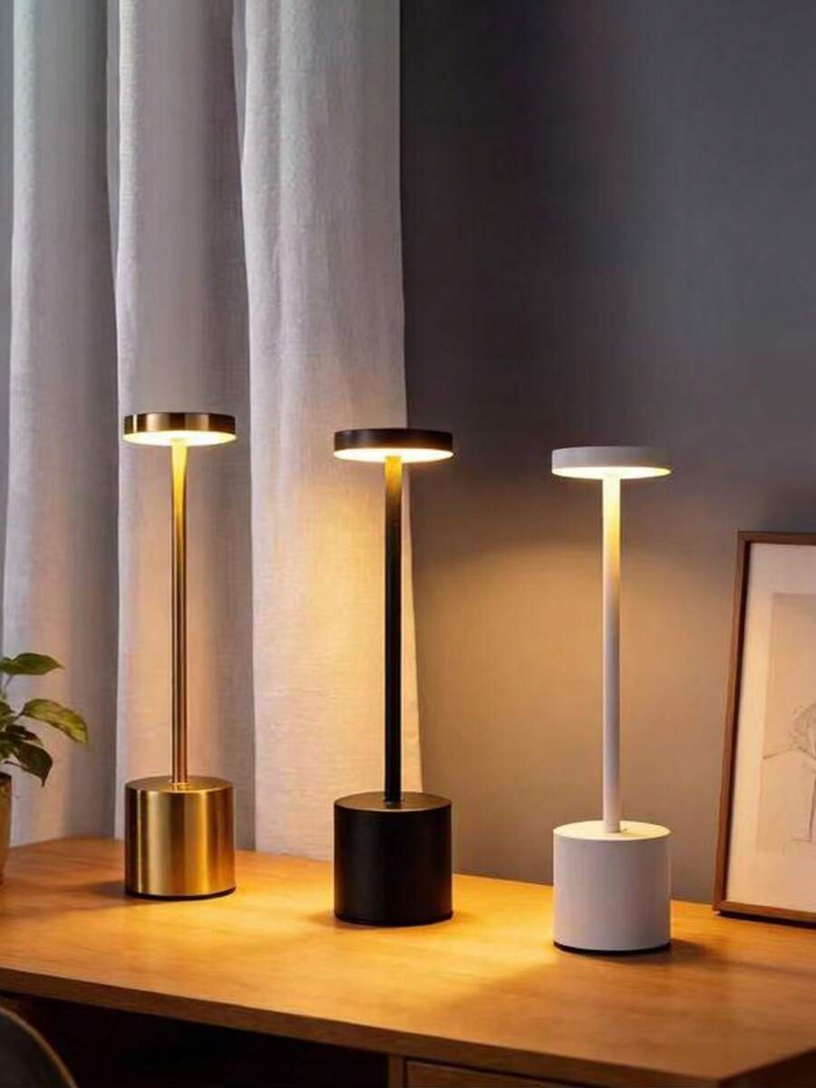 无绳 LED 台灯，可充电，3 种色温和可调光，适用于户外/餐厅/卧室/家居/咖啡厅桌