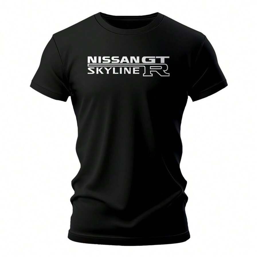 Luxury Casual T-Shirt Nissan Skyline GT-R R34 Ref: 360 - Black - View 1