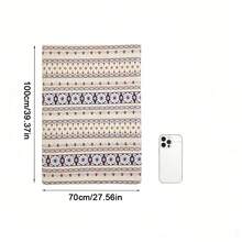 1pc 300gsm Bohemian Style Reversible Thick Fleece Multifunctional Blanket, Travel/Car/Nap Throw (Pillow And Pillowcase Not Included) - Bohemia - View 14