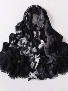 Dreamy Collection New Modest Hijab With Natural Crinkle Texture, Tie Dye Tie-Dye Printed Scarf, Breathable Muslim Headscarf - Multicolor - View 20