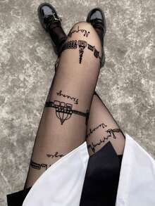 1双女士塑形渔网袜，时尚、性感、优雅、可爱、美观又舒适，非常适合圣诞节、情人节、各种节日、情侣约会、日常外出、办公室通勤、户外活动、露营、角色扮演和表演。 - 彩色 - 查看 10