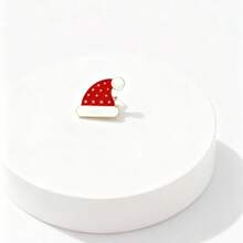 1pc Elegant Personalized Fashion Cartoon Christmas Hat Brooch, Versatile Accessory For Clothing, Bags, Everyday Wear - A - View 1
