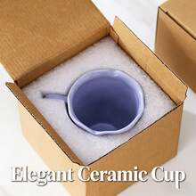 [Atmospheric Ins Style] Hand-Painted Cloud & Flower Ceramic Mug, High-Temperature Fired Durable, Household & Office Coffee/Milk Cup, Niche High-Quality, Ideal Gift For Couples - Multicolor - View 7