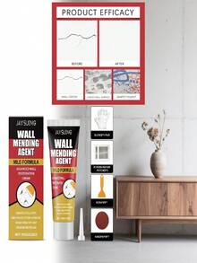 Wall Repair Kit - Includes Putty Knife, Pointed Nose Sandpaper, Disposable Gloves For DIY Home Repair, Simple , Prevents Cracks And Holes - A - View 3