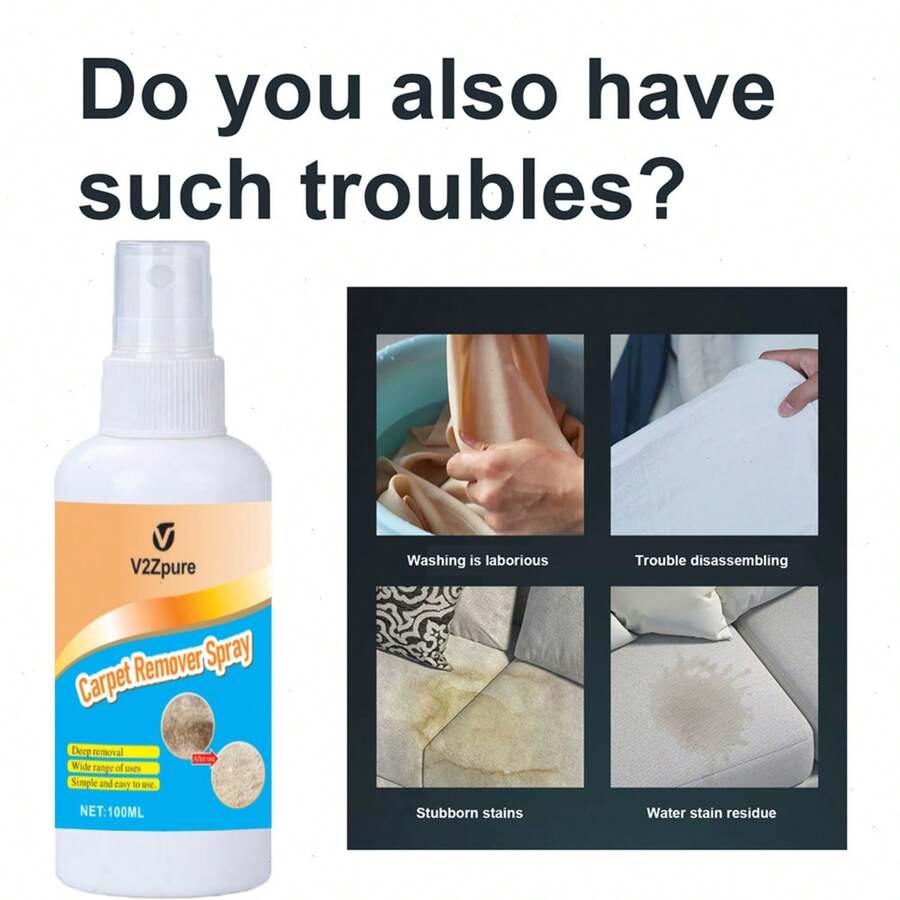 Espuma Limpadora de Carpete e Sofá Sem Enxágue - Remove Manchas de Carpete, Sofá, Colchão e Paredes - Secagem Rápida, Elimina Odores