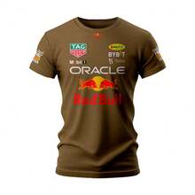 Bull Racing F1 Automobile Top Shirt Red F1 Ref: 204 - 鏽棕色 - 查看 2