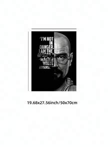 1件 無框電視影集海報 Walter White 肖像藝術帆布印刷牆飾，適用房間、宿舍必需品、派對裝飾、牆面印刷品、大學宿舍必需品、居家裝飾、電視影迷紀念品、電影之夜裝飾 - 海報 - 查看 13