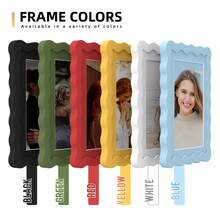 1pc/3pcs Wavy Design Photo Frame For Wall & Tabletop Decoration, Artistic Creative Home Decor With Multi-Color Waves - 7 Standard Sizes 4x4in, 4x6in, 5x7in, 6x6in, 8x8in, 8x10in, 11x14in - Modern Stylish Interior Accent, Fun Picture Frames, Scalloped Picture Frame- Graduation Wedding Gift (Random Photo Paper) - 波浪形 - 查看 4