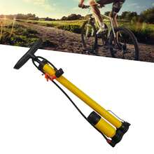 Bike Pump Universal 160psi High Pressure Manual Bike Tire Pump with Gauge Multiple Valves for Car Tires Basketball Football - Amarillo - Ver 6