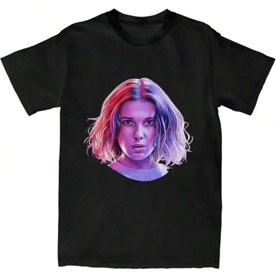 Stranger Men's Tall Eleven Big Face T-Shirt - Black - View 1