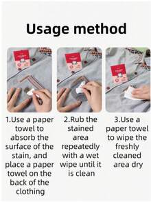 20/80/160pcs Portable Laundry Wet Wipes, One-Time Dual-Effect Cleaning For Clothes And Shoes, Essential For Home And Travel - Multicolor - View 5