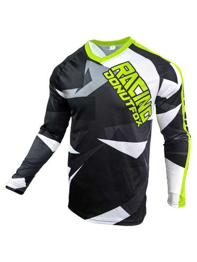  DONUTFOX MTB BMX ATV Men's Long Sleeve T-Shirt, Fitness Shirt, Quick-Dry Breathable Mountain Bike, Cycling Jersey, Racing Outfit 2025