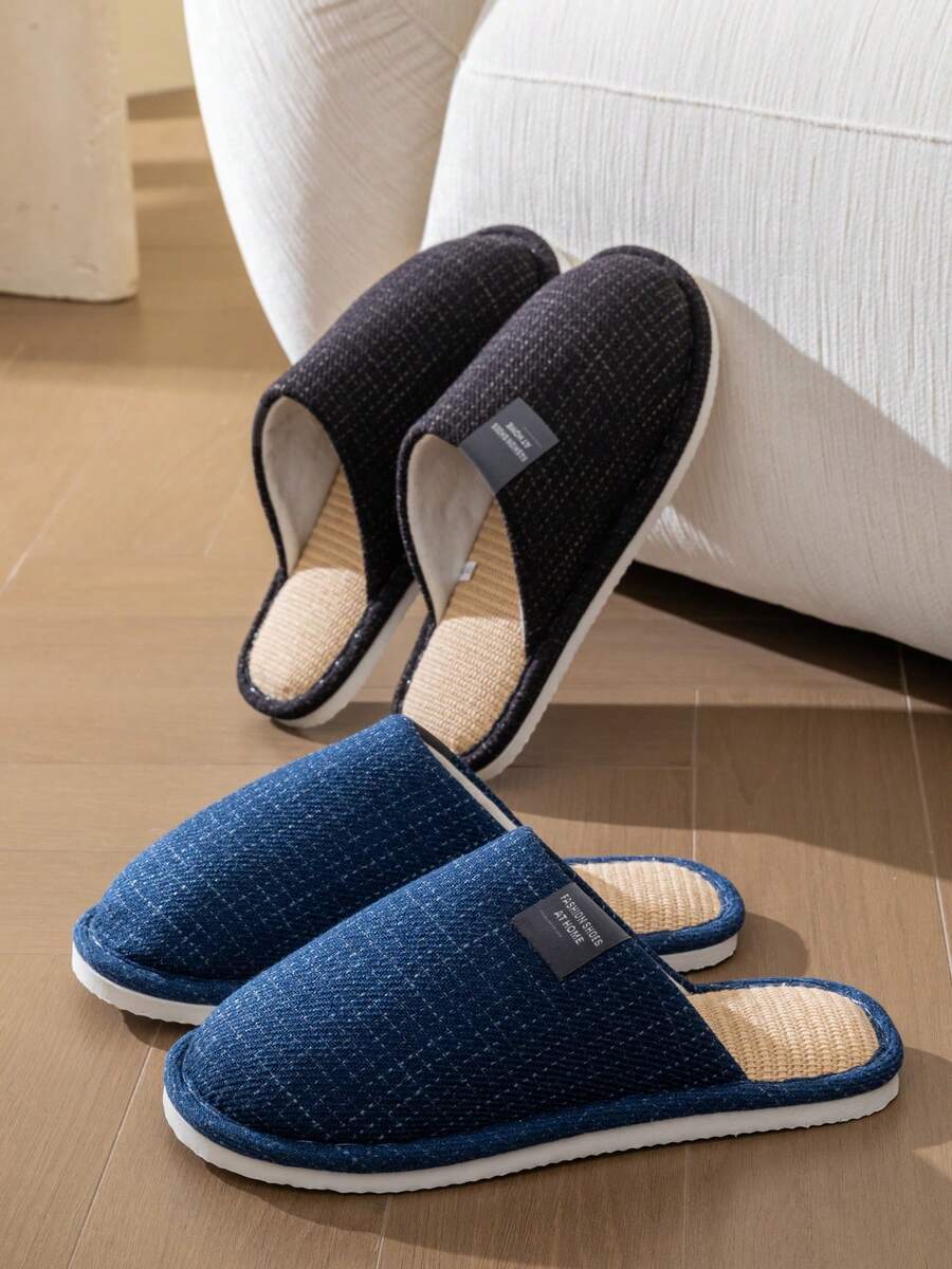 Pantuflas interiores unisex, cómodas para el hogar, el dormitorio, la oficina, pisos de madera. Pantuflas de unicolor simple para la sala de estar y la habitación de invitados