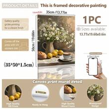 لوحة جدارية على قماش، ديكور جداري مؤطر، لوحة طبيعة صامتة للليمون العتيقة، ديكور مطبخ ريفي، لوحة زيتية لمطبخ كوخ ريفي، لوحة جدارية للليمون، ديكور ريفي صيفي عتيق، لوحة فنية لكوخ ريفي، لوحة فاكهة قديمة، ديكور ربيعي، ديكور جداري ربيعي - فن الليمون - مشاهدة 10