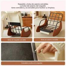 Silla Mecedora Sillón Doméstico Individual Ajustable - Negro - Ver 7