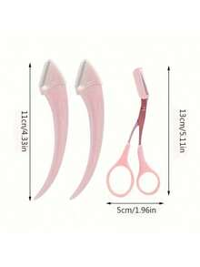Nuevo set de herramientas para el cuidado de las cejas en forma de media luna, incluye cepillo para cejas, tijeras de recorte, navaja micro, herramienta perfecta para el arreglo de cejas que permite un mejor control de la longitud, adecuado para el cuidado de la belleza en el hogar, tijeras de depilación con mini peine, recortador de vello facial, recortador, suministros de barbería, duradero - Multicolor - Ver 7