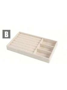 1pc Velvet Jewelry Display Tray, Stackable Jewelry Storage Tray, Jewelry Organizer Tray - Multicolor - View 11