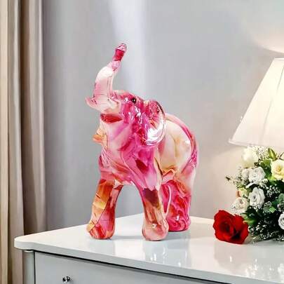 1 Tượng voi | Đồ trang trí bằng nhựa đa năng, phù hợp cho phòng khách, phòng ngủ, văn phòng - Món quà tuyệt vời cho năm mới hoặc tân gia.