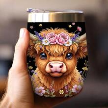 1 cốc du lịch hình bò cao nguyên 12oz với họa tiết phong cảnh Scotland - Cách nhiệt hai lớp và nắp chống rò rỉ giúp giữ cà phê nóng/lạnh trong nhiều giờ, món quà hoàn hảo cho phụ nữ, phù hợp cho Giáng sinh, Ngày Valentine, nhà bếp kiểu nông trại và sử dụng trong văn phòng - Họa tiết bò cao nguyên màu trơn trang nhã, bình đựng đồ uống có thể tái sử dụng, hình minh họa phong cảnh chi tiết, chất lượng thủ công cao cấp, vật dụng thiết yếu cho người yêu cà phê. - Nhiều màu - Xem 10