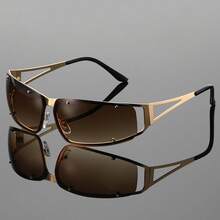 Y2K Fashion Street Style Glasses, Unisex, Unique Hollow-Out Luxury Frame, Suitable For Music Festivals, Road Trips, Eye-Catching Item - Multicolor - View 14