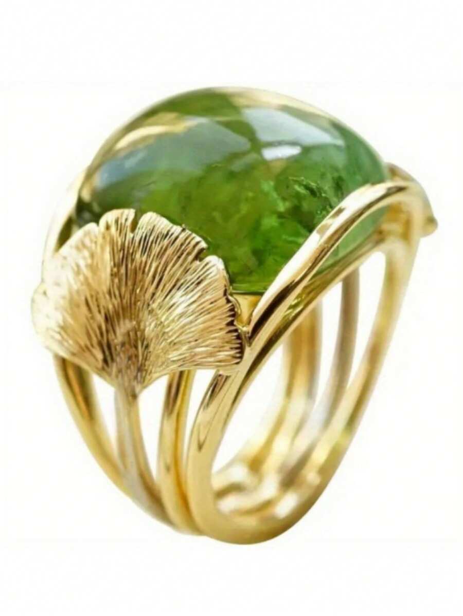 Nhẫn đồng phong cách Bohemian cổ điển dành cho nữ, trang sức bằng đồng, lý tưởng cho mọi mùa và làm quà tặng dịp lễ, đeo hàng ngày và làm quà tặng. - màu xanh lá - Xem 1
