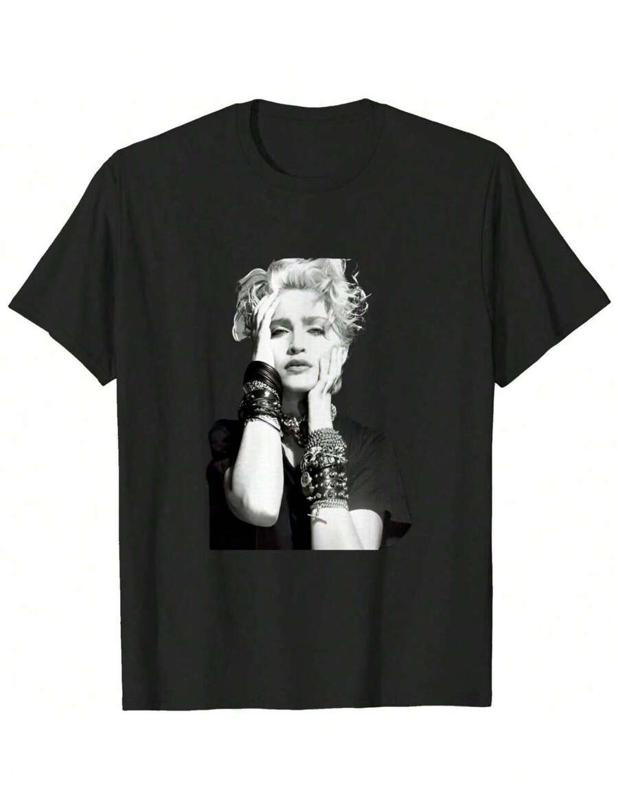 MadonNasRetro Vintage T-Shirt Tour 2023 T-Shirt - 黑色 - 查看 1