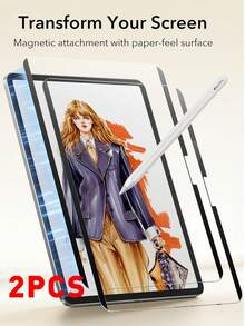 Paper-Feel Magnetic Screen Protector For IPad Air 13-Inch/11-Inch M4/M3 6/5/4/3 Generation (2022/2021/2020/2018), Removable And Reusable, Compatible With Tempered Glass, Matte Surface, For Writing And Drawing, Paper-Feel Magnetic Screen Protector For IPad Air 11-Inch - Multicolor - View 9