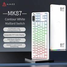 AJAZZ MK87 无线机械键盘，TKL 布局，3 种模式，10000mAh 电池，持久续航，RGB 灯效可自定义，87 键，适用于办公、游戏，兼容多种系统 - 彩色 - 查看 15