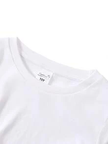 Tween-Mädchen Süßes weißes Langarm T-Shirt mit Erdbeermuster, weiche Baumwolle Lässig Kleidung für Frühling & Sommer, fröhlich und leuchtend - Weiss - Übersicht 5
