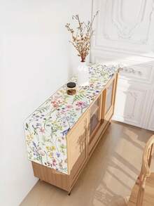 1件亚麻水彩花卉春季桌旗，适用于家居厨房餐厅春夏复活节装饰，多种尺寸可选。 - 藍色 - 查看 5