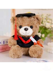9.84 Inch Mini Graduation Bear Plush Doll With Doctoral Cap, Teddy Bear Doll Suitable For Graduation Season, Halloween, Thanksgiving, New Year, Valentine's Day, Mother's Day, Carnival Gifts, Outdoor Holiday Decor For Living Room, Sofa, Bedroom, Car, Children's Party Favors - Multicolor - View 11
