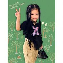 Graphic Tee - Black K-Pop Inspired Cute Anime, Crewneck T-Shirt For Ages 3-13 Years - Unisex Casual Concert Outfit & Everyday Shirt, Fashion Top, Vibrant Cartoon Design, Comfortable 's Top - Schwarz - Übersicht 8