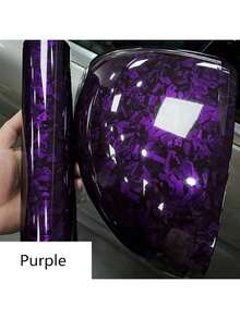 1pc 50cm*200cm Car PET Flower Carbon Black Forged Carbon Fiber Sticker, Car Color Changing Film, Car Wrap, Forged PET Interior Center Control Car Motorcycle Customized Forged Carbon Fiber Car Film Color Changing Film - One Size - View 4