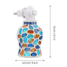 OSALADI Lampara De Fragancia Electrica Con Calentador De Cera Aromatica Enchufable Luz Nocturna De Mosaico Para Aceites Esenciales Ambiente Acogedor En Hogar Oficina - como en la foto - Ver 2