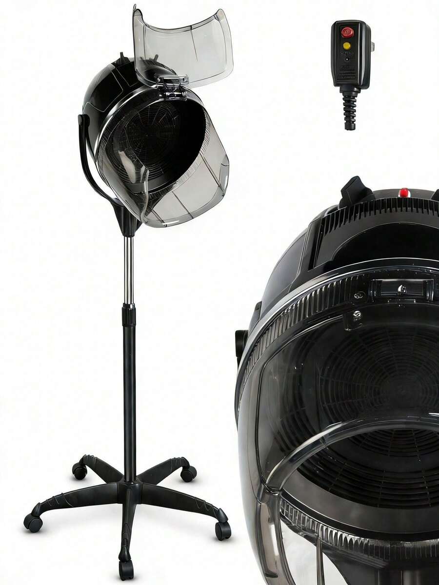 Hooded Floor Hair Dryer Adjustable Bonnet Hair Dryer Stand Up With Timer And Rolling Wheels For Beauty Spa Home Salon Equipment - Xem 1