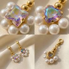 Retro Multi-Layer Faux Pearl Pendant - Light And Luxurious Niche Design - French Elegant Pendant - Pet Collar Accessory - Small-Sized Pet Collar Part - Cat Pendant - Cat Collar - Teddy Bear Doll - Siamese Persian Cat - White - View 9