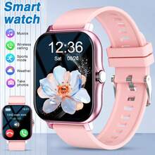 Reloj inteligente con doble correa de 1,83" - Pantalla HD, llamadas inalámbricas, fondo de pantalla personalizable. Seguimiento de la actividad física, recordatorios, control de música. ¡Opción de moda! - Multicolor - Ver 18